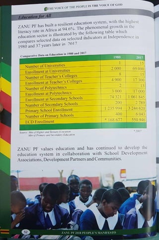 ZANU PF 2018 Elections Manifesto 