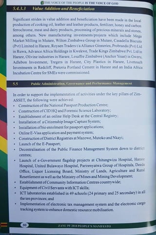 ZANU PF 2018 Elections Manifesto 