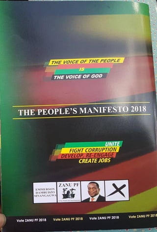 ZANU PF 2018 Elections Manifesto 
