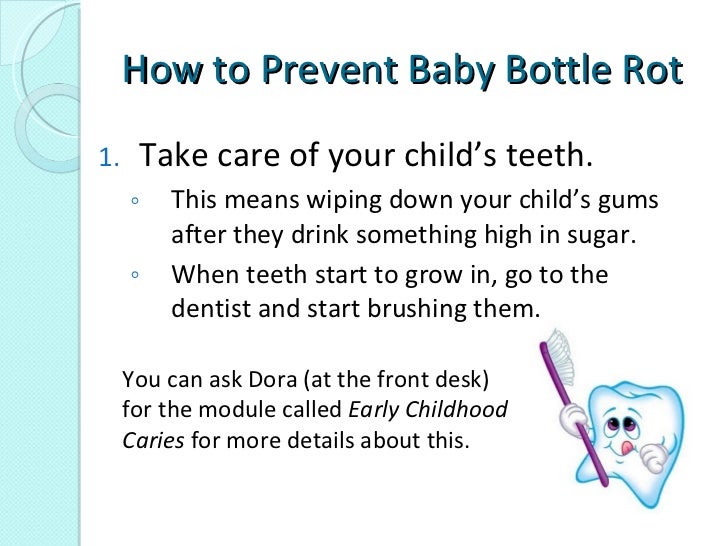 Zanzonico baby bottle rot