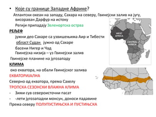 Zapadna afrika | PPT