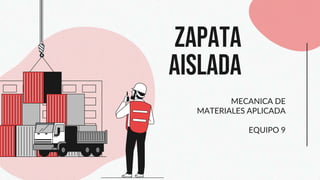 ZAPATA
AISLADA
MECANICA DE
MATERIALES APLICADA
EQUIPO 9
 