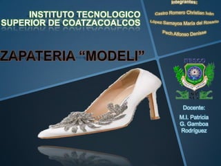 INSTITUTO TECNOLOGICO
SUPERIOR DE COATZACOALCOS




                              Docente:
                             M.I. Patricia
                             G. Gamboa
                             Rodríguez
 