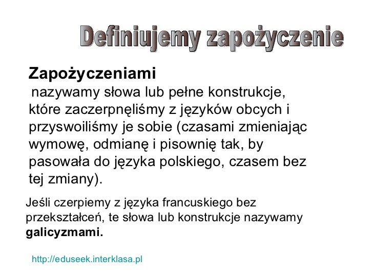 Zapożyczenia w języku polskim