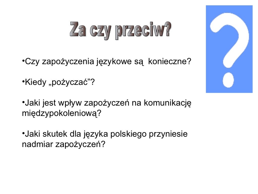 Zapożyczenia w języku polskim