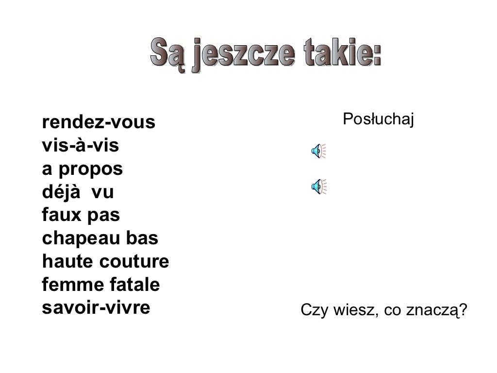 Zapożyczenia w języku polskim
