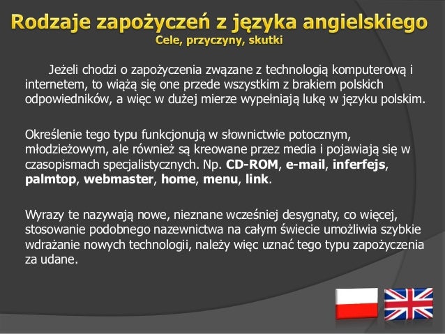Zapozyczenia z jezyka angielskiego