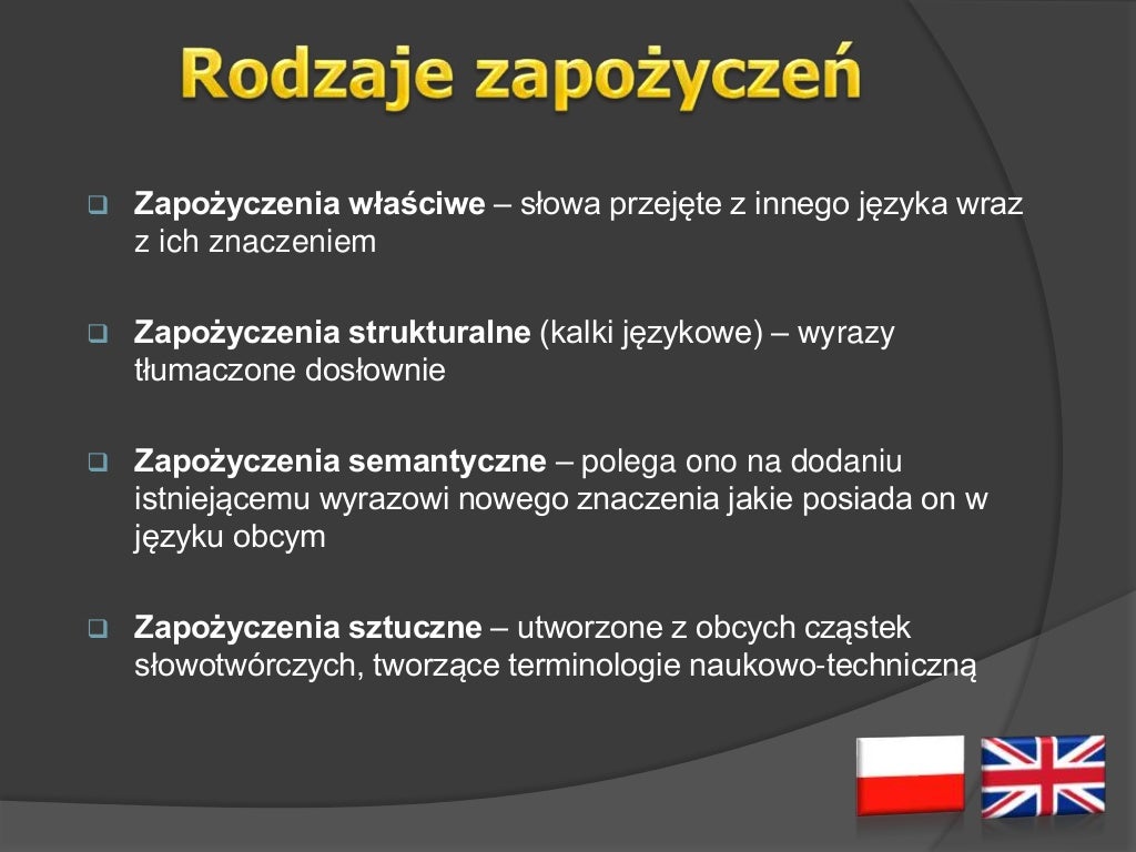 Zapozyczenia z jezyka angielskiego