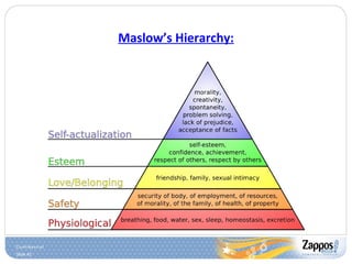Maslow’s Hierarchy: 