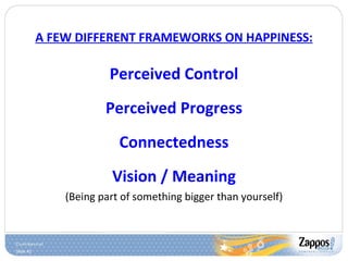 <ul><li>Perceived Control </li></ul><ul><li>Perceived Progress </li></ul><ul><li>Connectedness </li></ul><ul><li>Vision / ...