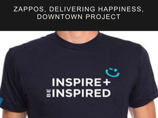 ZAPPOS, DELIVERING HAPPINESS,
DOWNTOWN PROJECT
 