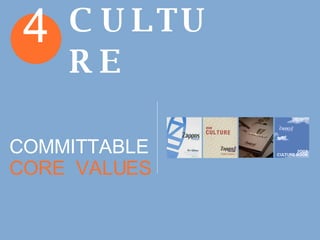 CULTURE 4 COMMITTABLE CORE  VALUES 