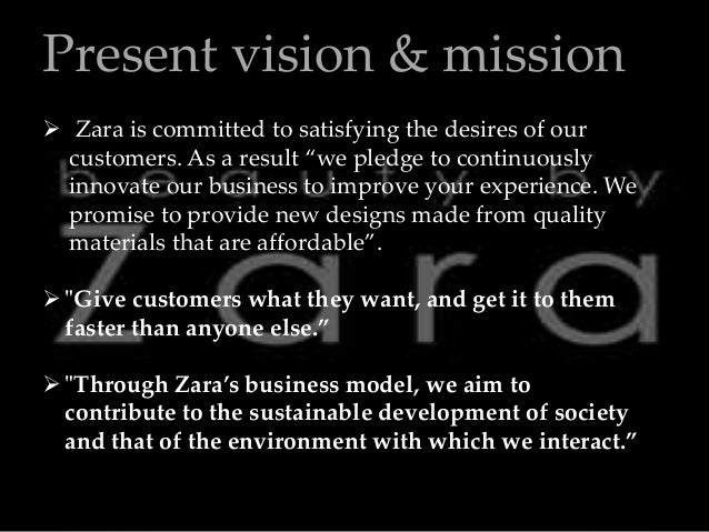 vision statement of zara