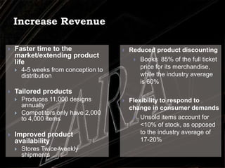 12 inventory turnovers/year VS. industry average 3-4 times (0.8~1.2 times in China) 