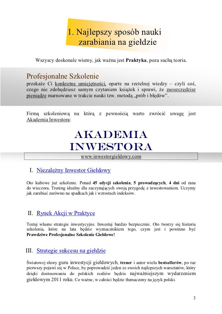 Forex zarabianie na spadkach