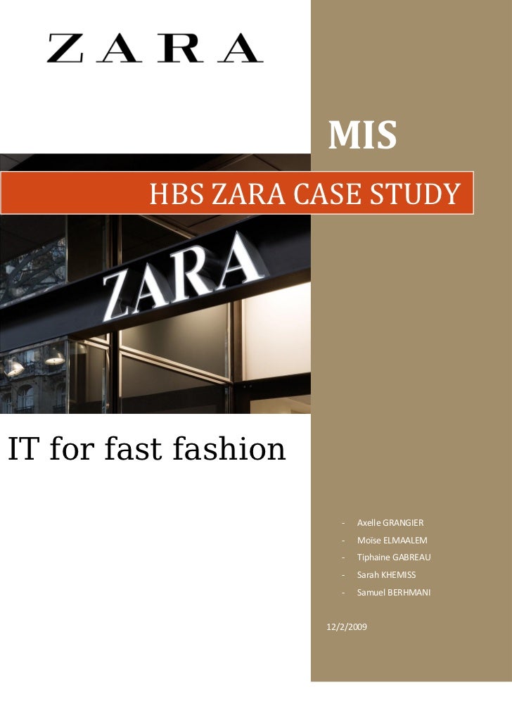 zara fast fashion harvard business school