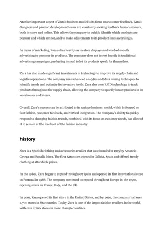 Zara_ History, Business Model, Strategies, and Financial Performance.pdf