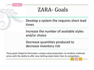 Zara Values ZARA Information Systems | PPTX