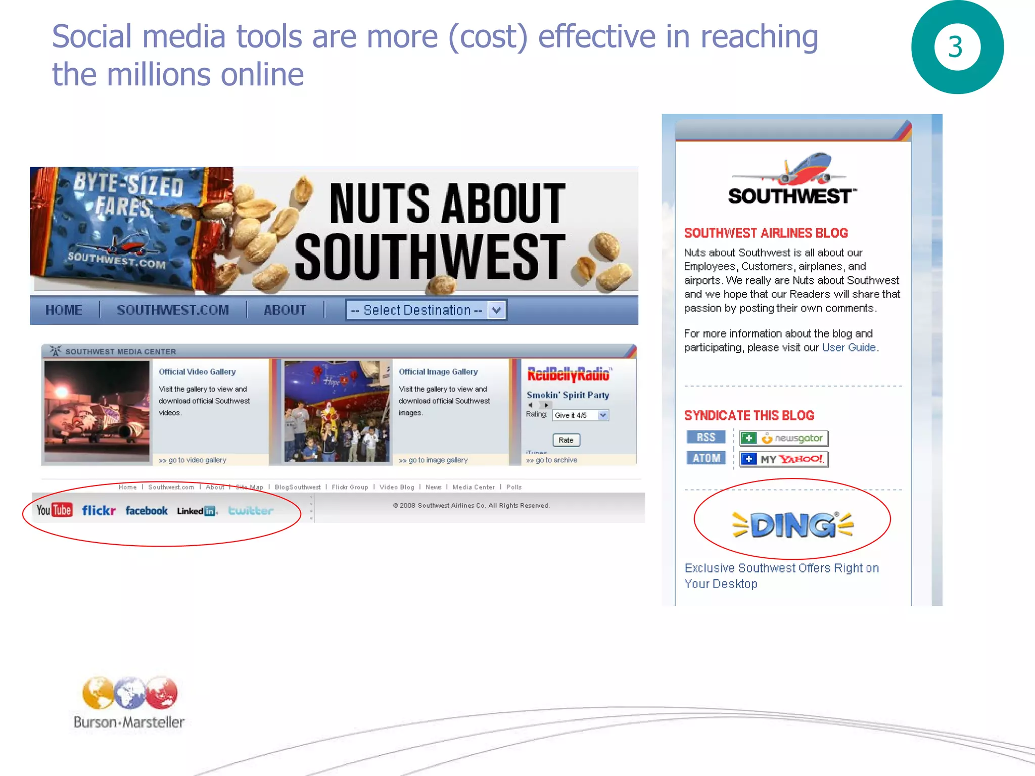Social media tools are more (cost) effective in reaching the millions online 3 