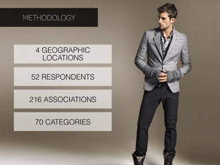 METHODOLOGY



  4 GEOGRAPHIC
    LOCATIONS

 52 RESPONDENTS


 216 ASSOCIATIONS


  70 CATEGORIES
 