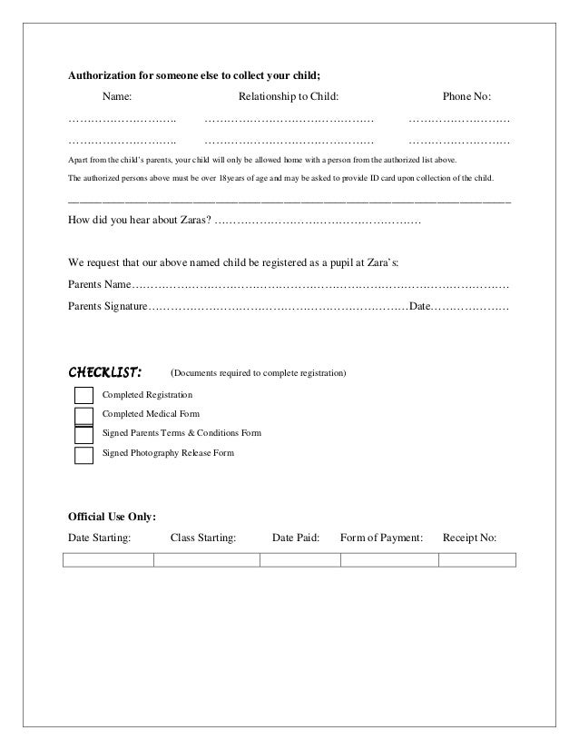 zaras childminding service handbook 2015 2016 medication authorization form for daycare