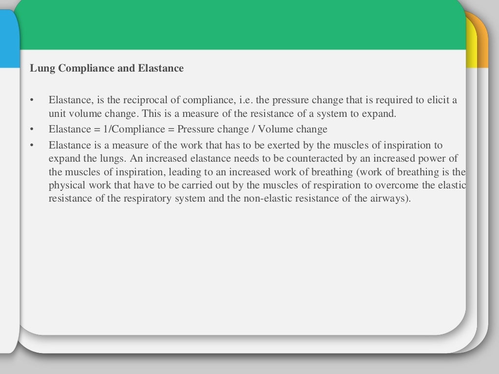 Compliance Resistance & Work Of Breathing