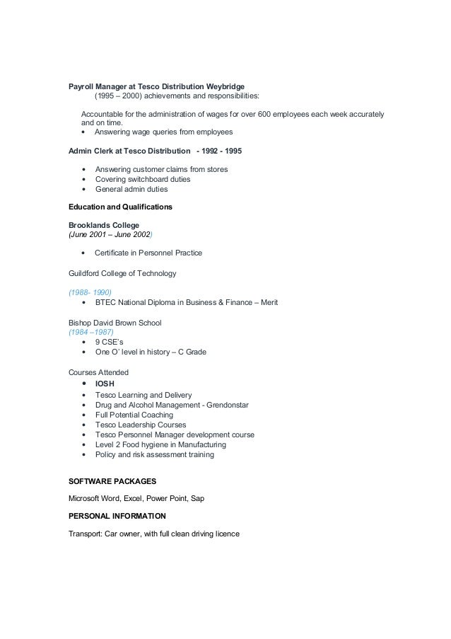 tesco cv barca fontanacountryinn com tesco cv