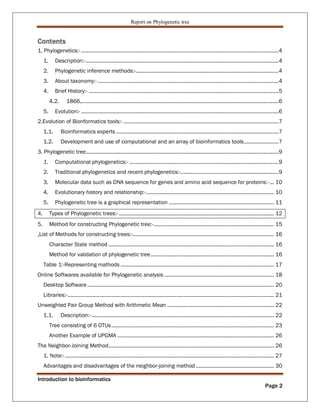 Phylogenetic tree construction using bioinformatics tools Zarlish ...