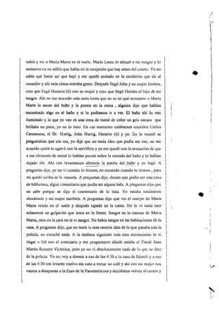 Declaración testimonial de Horacio Zarracán