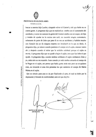 Declaración testimonial de Horacio Zarracán