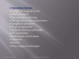 Prevention of Surgical Infection | PPTX