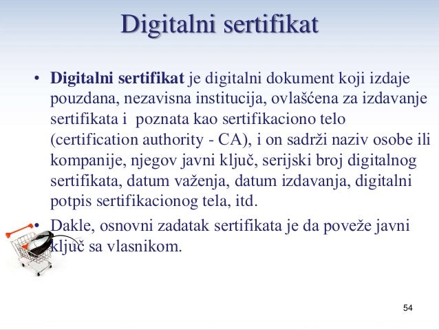 elektronski sertifikat za potpis Zastita sigurnost i 2 elektronskog poslovanja