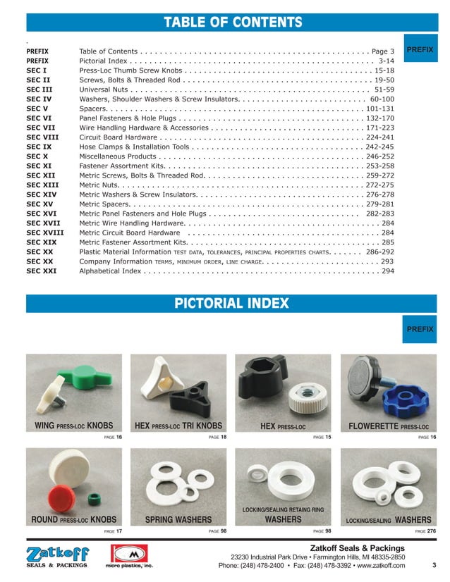 Zatkoff Seals & Packings and Micro Plastics, Inc. PDF