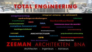 TOTAL ENGINEERING




ZEEMAN ARCHITEKTEN BNA
    Architecten - Ingenieurs - Adviseurs
 