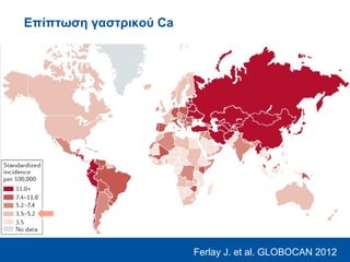 Επίπτωση γαστρικού Ca
Ferlay J. et al. GLOBOCAN 2012
 