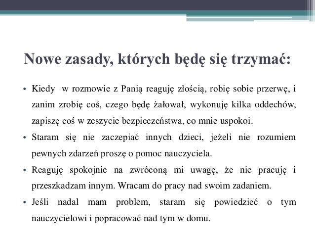 Zawieranie kontraktu z uczniem sprawiającym trudności wychowawcze