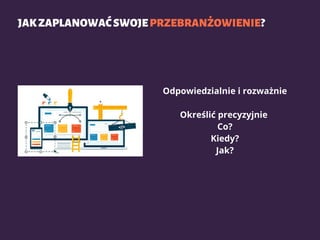 JAKZAPLANOWAĆSWOJEPRZEBRANŻOWIENIE?
Odpowiedzialnie i rozważnie
Określić precyzyjnie
Co?
Kiedy?
Jak?
 