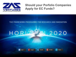Should your Porfolio Companies
Apply for EC Funds?
 