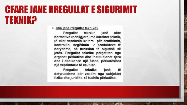 Zbatimi I Rregullave Te Sigurimit Teknik Zbatimi I Rregullave Te Sigurimit Teknik