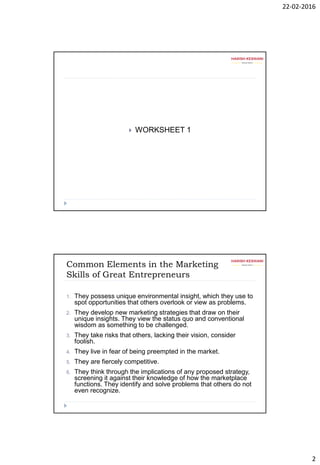 Marketing Strategy for Entrepreneurs | PDF