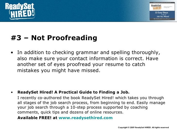 top 10 resume mistakes
