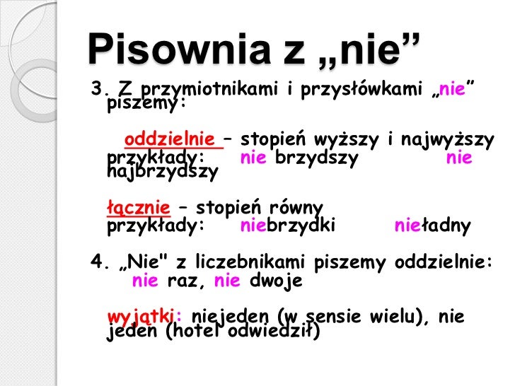Jak Piszemy Nie Z Przysłówkami Zbiór wszystkich zasad w jednej prezentacji