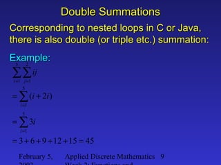Nested Summations Per5 sequences | PPT
