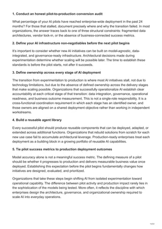 Why Most Enterprise AI Pilots Fail to Scale and How to Fix It | PDF