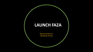 LAUNCH FAZA
Napravi prostor za
Udruženje Prostor
 