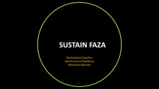 SUSTAIN FAZA
NastavljamoZajedno:
Kontinuirana Podrškaza
MentalnoZdravlje
 