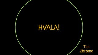 HVALA!
Tim
Zbrzane
 