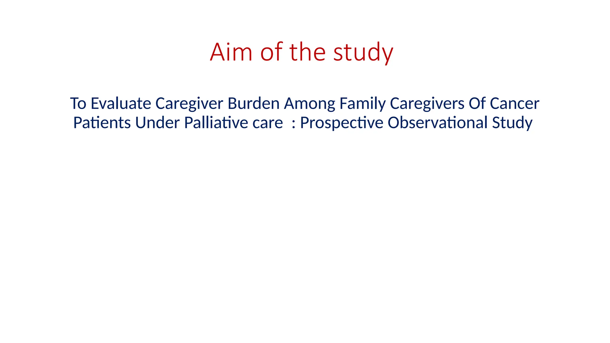 Caregiver burden assessment using zarit burden | PPTX