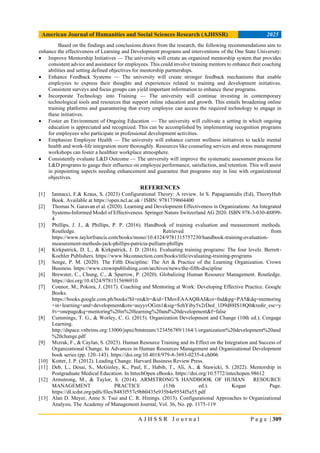 Learning and Development (L&D) Program and Intervention on the Human ...