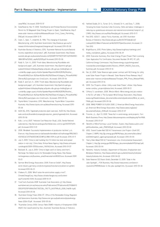 Part 6: Resourcing the transition - Implementation                                           |         113        ZCa2020 Stationary Energy Plan




      view/1856/, Accessed: 2009-10-01                                                40. hatfield-dodds, dr S., Turner, dr G., Schandl, dr h., and doss, T., 2008,
24. SolarReserve, Nov 17, 2009, ‘SolarReserve and Preneal Receive Environmental             ‘Growing the Green Australia Collar Economy: Skills and labour challenges in
      Permit for 50 Megawatt Solar Energy Project in Spain’, SolarReserve, http://          reducing our greenhouse emissions and national environmental footprint’, p1,
      www.solar-reserve.com/pressReleases/Alcazar-Cinco_Casas_Permitting_                   CSIRo, http://www.csiro.au/files/files/plej.pdf, Accessed: 2010-01-11
      ENG.pdf, Accessed 2009-12-15                                                    41.   Feb 2010, ‘6202.0 - Labour Force, Australia, Jan 2010’ Australian
25. Clark, C., Geer, T., Underhill, B., 1996, ‘The changing of Australian                   Bureau of Statistics, http://www.abs.gov.au/AUSSTATS/abs@.nsf/
      Manufacturing’, p144, Australian Government, http://www.pc.gov.au/ic/                 Lookup/6202.0Main+Features1Jan%202010?opendocument, Accessed: 23
      research/information/changman/changman.pdf, Accessed 2010-05-06                       Feb 2010
26. Australian Bureau of Statistics, 2010, ‘Australian National Accounts:National     42. BrightSource, 2010, Photo Gallery, http://www.brightsourceenergy.com/
      Income, expenditure and product’, p80, Australian Government, http://www.             media_room/photo_gallery, Accessed 2010-06-29
      ausstats.abs.gov.au/ausstats/meisubs.nsf/0/4A8F1F3F7607C92FCA2576A9001          43. 2009, ‘Executive Summary, Rice Solar Energy Project Power Plant Licensing
      38841/$File/52060_sep%202009.pdf Accessed 2010-05-06                                  Case: Application For Certification, document Number 09-AFC-10’, p10,
27. Rudd, K., Carr, K., 2009, ‘Fresh ideas: Manufacturing Roundtable and                    California Energy Commission, http://www.energy.ca.gov/sitingcases/
      background paper’, p30, Australian Government, http://parlinfo.aph.gov.               ricesolar/documents/applicant/afc/Volume_1/RSEP_0%200_Executive_
      au/parlInfo/search/display/display.w3p;adv=;db=;group=;holdingType=;id                Summary.pdf, Accessed: 2010-01-16
      =;orderBy=;page=;query=AuthorSpeakerReporterId%3AZ82%20Author_                  44. dec 22, 2009, ‘Solar Reserve signs power contract with NV Energy for utility
      Phrase%3A%22carr,%20sen%20kim%22%20SearchCategory_Phrase%3A%2                         scale Solar Power Project in Nevada’, Solar Reserve Press Release, http://
      2library%22;querytype=;rec=1;resCount=, Accessed: 2010-05-06                          www.solar-reserve.com/pressReleases/Tonopah_PPA_Press_ReleaseFINAL.
28. Rudd, K. and Carr, K., 2009, ‘Fresh ideas: Manufacturing Roundtable and                 pdf, Accessed 2010-01-16
      background paper’, p13, Australian Government, http://parlinfo.aph.gov.         45. 2009, ‘our Projects. eSolar: Utility-scale Solar Power’, eSolar, http://www.
      au/parlInfo/search/display/display.w3p;adv=;db=;group=;holdingType=;id                esolar.com/our_projects/photos.html, Accessed: 2009-09-21
      =;orderBy=;page=;query=AuthorSpeakerReporterId%3AZ82%20Author_                  46. Clifford, S. coordinator, 2009, ‘Wind at Work—Wind energy and job creation
      Phrase%3A%22carr,%20sen%20kim%22%20SearchCategory_Phrase%3A%2                         in the EU’, p9 table 3, The European Wind Energy Association, http://www.
      2library%22;querytype=;rec=1;resCount=, Accessed: 2010-05-06                          ewea.org/fileadmin/ewea_documents/documents/publications/Wind_at_work_
29. Toyota Motor Corporation, 2010, ‘Manufacturing’, Toyota Motor Corporation               FINAL.pdf, Accessed 2010-05-06
      Australia, http://www.toyota.com.au/about/manufacturing, Accessed 2010-         47. 2008, ‘WINd PoWER oUTLooK 2008’, 2, American Wind Energy Association,
      05-06                                                                                 p2, American Wind Energy Association, http://www.awea.org/pubs/
30. AUdI AG, 2010, ‘Ingolstadt production plant overview’, AUdI AG, http://www.             documents/outlook_2008.pdf, Accessed: 2010-01-07
      audi.com/com/brand/en/company/production_plants/ingolstadt.html, Accessed       48. Tronche, J.L., April 13, 2009, ‘Texas No.1 in wind energy, wind projects’, Fort
      2010-05-06                                                                            Worth Business Press, http://www.fwbusinesspress.com/display.php?id=9968,
31.   Kolb, J. et al, 2007, ‘heliostat Cost Reduction Study’, p126, Sandia National         Accessed: 2010-01-07
      Laboratories, http://prod.sandia.gov/techlib/access-control.cgi/2007/073293.    49. ‘Benefits of Wind Farming—Local Families’, Suzlon, http://www.suzlon.com/
      pdf, Accessed 2010-11-01                                                              pdf/localfamilies_web_25NoV09.pdf, Accessed: 2010-05-06
32. 2009, ‘Windblatt: Successful Implementation of production facilities’, p 6,       50. 2002, ‘Grand Coulee-Bell 500 kV Transmission Line Project—draft EIS’,
      Enercon, http://www.enercon.de/www/en/windblatt.nsf/vwAnzeige/98523AC5                Chapter 2, ABPA, http://gc.energy.gov/NEPA/nepa_documents/docs/deis/
      412FA0C6C125756000338CEd/$FILE/WB-0109-en.pdf Accessed: 2010-01-11                    eis0344/chapter2_agencyproposed2.pdf, Accessed: 2010-05-04
33. July 5, 2009, ‘China to start building first 10 million-kw-level wind power       51.   ‘harry Allen-Mead 500 kV Transmission Line—Environmental Assessment’,
      station in mid-July’, China View, Xinhua News Agency, http://news.xinhuanet.          Chapter 2, http://gc.energy.gov/NEPA/nepa_documents/ea/ea1470/chap2.pdf,
      com/english/2009-07/05/content_11657423.htm, Accessed 2010-01-07                      Accessed: 2010-05-04
34. Backwell, B., July 6, 2009, ‘China to begin work on Gansu wind farm’,             52. SkillsInfo, ‘Industry outlooks’, department of Education, Employment and
      Recharge: the Global source for Renewable Energy News, http://www.                    Workplace Relations, http://www.skillsinfo.gov.au/skills/Industryoutlooks/
      rechargenews.com/business_area/finance/article182425.ece, Accessed 2009-              Industryoutlooks.htm, Accessed: 2010-04-02
      10-01                                                                           53. Solar Reserve CEo Kevin Smith, december 12, 2009, ‘Solar in the
35. German Wind Energy Association, 2009, ‘Enercon Gmbh’, http://www.                       Jobs Spotlight’, , FoX Business, http://www.foxbusiness.com/search-
      wind-industry-germany.com/en/companies/manufacturers/enercon-gmbh/,                   results/m/27876983/solar-in-the-jobs-spotlight.htm, Accessed: 2010-05-06
      Accessed 2010-06-23
36. Chabara, R., 2008, ‘Who’ll solve the wind turbine supply crisis?’,
      ClimateChangeCorp, http://www.climatechangecorp.com/content.
      asp?ContentId=5344, Accessed 2009-10-01
37. ‘Coal Facts Australia 2008’ Australian Coal Association, p1, http://www.
      australiancoal.com.au/resources.ashx/Publications/7/Publication/6C91AB6A13
      d9d31F5d15F5A816354C7A/CoAL_FACTS_AUSTRALIA_2008_Feb08-4.pdf,
      Accessed 2010-05-06
38. ‘Australian Energy Flows 2006-07’, office of the Renewable Energy Regulator
      and Geoscience Australia, http://www.orer.gov.au/publications/pubs/energy-
      flows-2006-07.pdf , Accessed: 2010-05-06
39. “Australian Census 2006: Census Table 20680—Industry of Employment 2006
      ANZIC (full classification) by Sex—Australia” Australian Bureau of Statistics
 